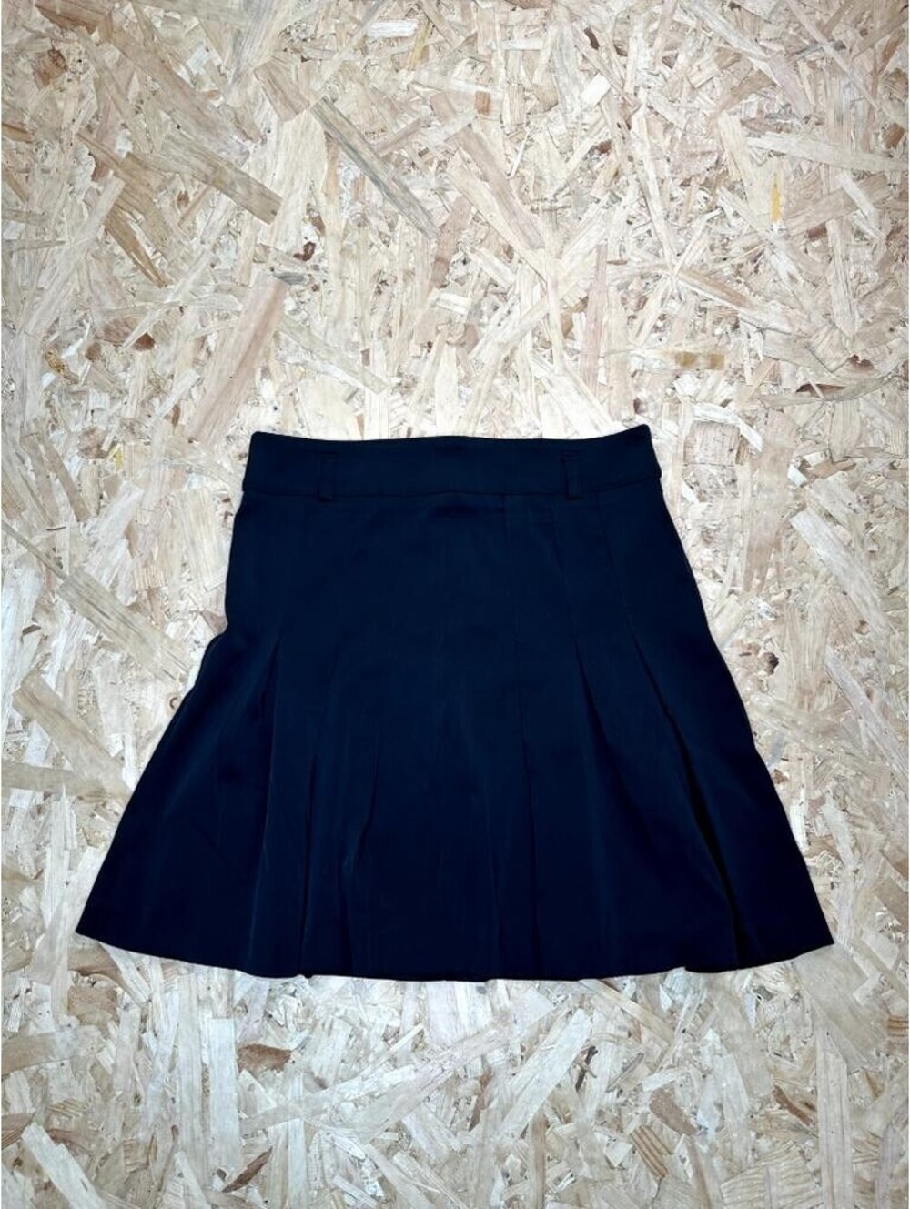 Costa Blanca Pleated Mini Skirt Womens Size 6 Black A-Line Stretch Schoolgirl